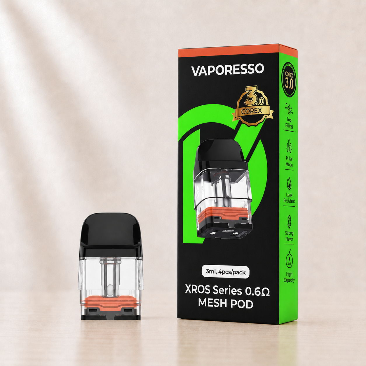 Cartouches XROS 3 ml Vaporesso – boîte de 4