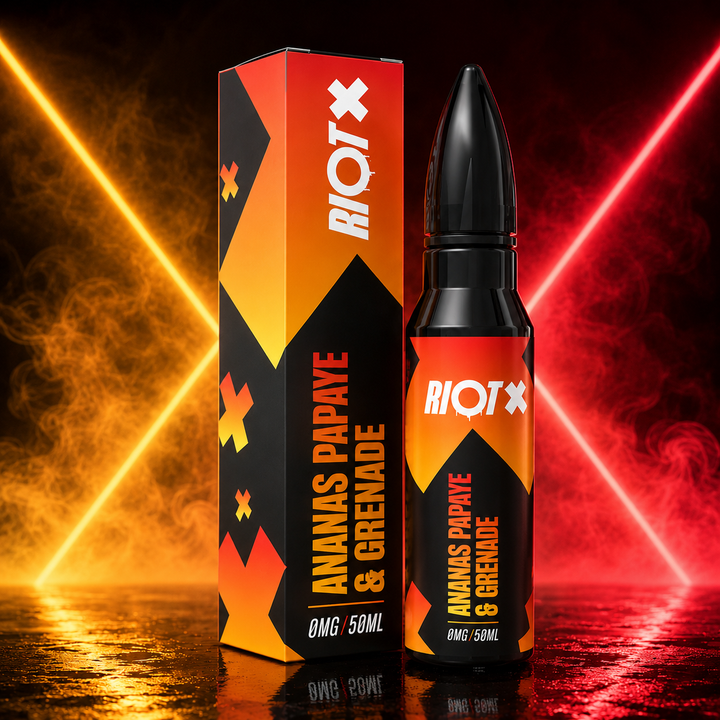 Ananas Papaye et Grenade 50 ml – e-liquide Riot