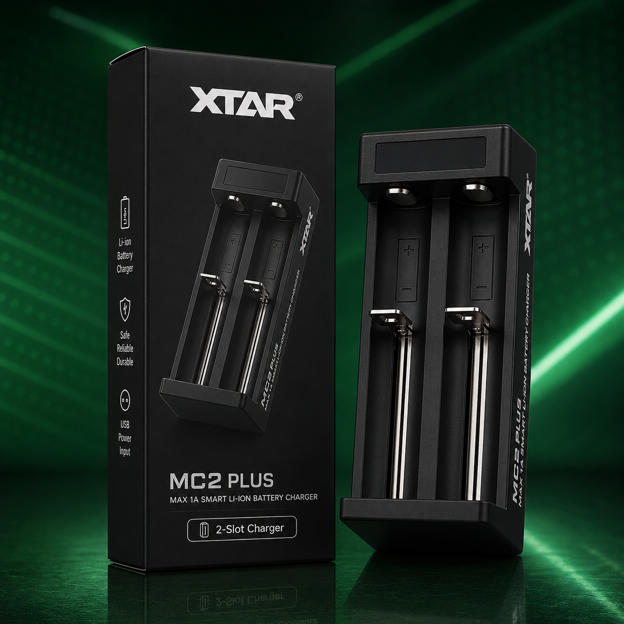 Chargeur XTAR MC2 Plus – 2 accus