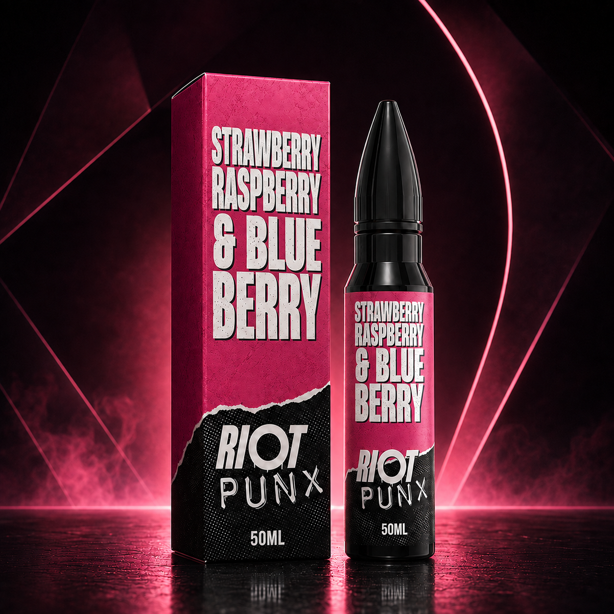 Strawberry Raspberry et Blueberry 50 ml – e-liquide Riot