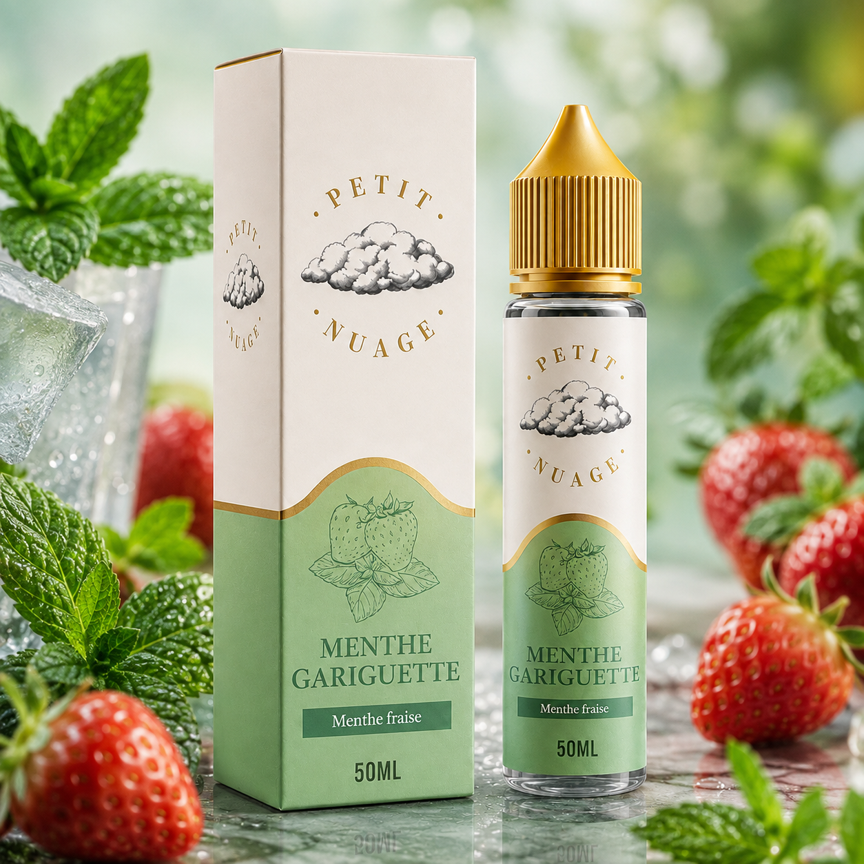 Menthe Gariguette 50 ml – e-liquide Petit Nuage